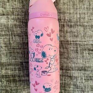 Pink Owala Snoopy Water Bottle